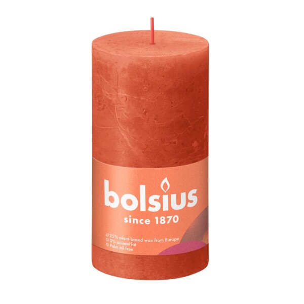 Bolsius Stompkaars Rustiek 130/68 Earthy Orange (per stuk)